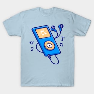 Music Player Cartoon T-Shirt